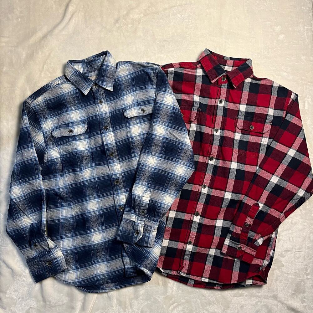 Jachs Workshop Flannels Mens Medium Heavy Duty Durable Classic Plaid Yard Work